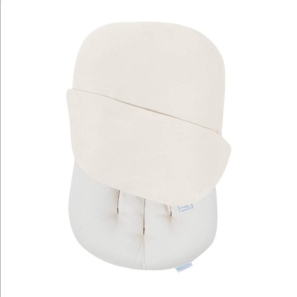 EUC - Snuggle Me Organic Infant Lounger with Cover - Natural